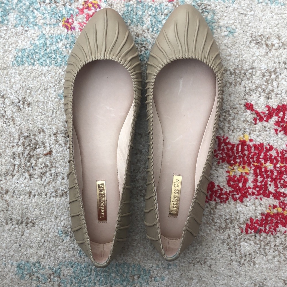 🆕 NWT Louise et Cie Ashlin Flats in Nude leather 9.5 Wide